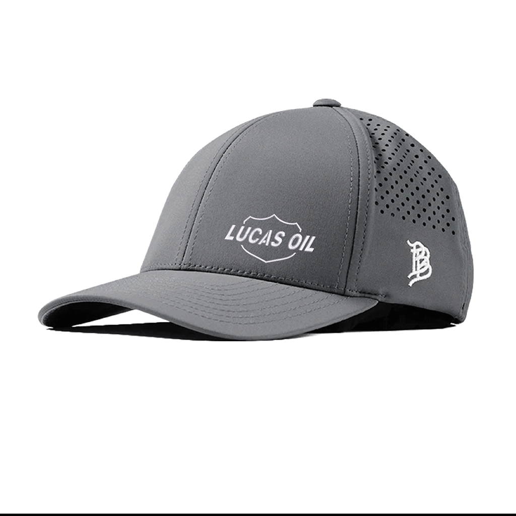 Lucas Oil Branded Bills Grey Bare Curved Performance Cap