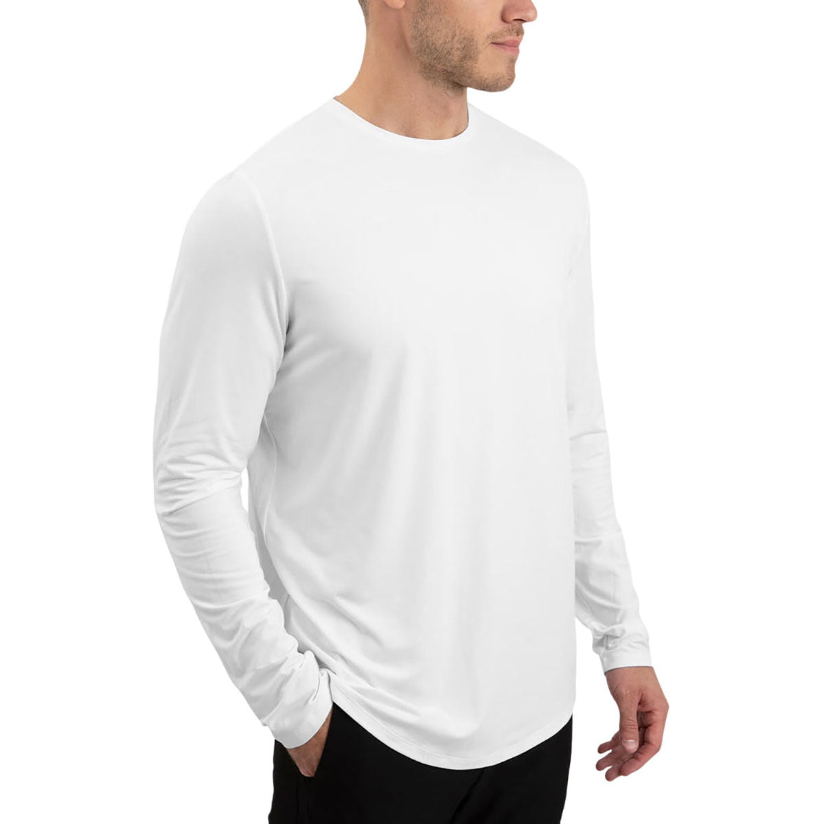 UNRL Men's White Ultra Long Sleeve